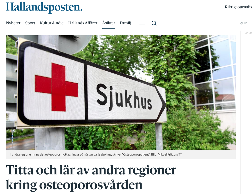 Titta och lär av andra regioner kring osteoporosvården