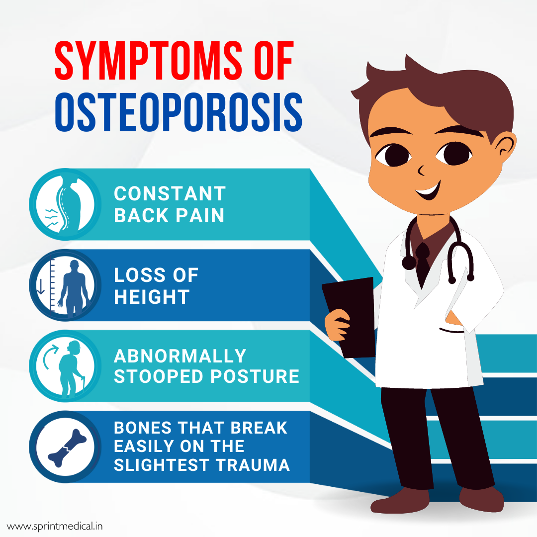 4 vanliga symtom vid osteoporos