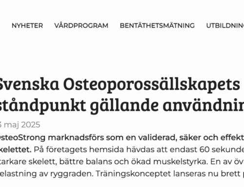 SVOS avråder från att använda OsteoStrong